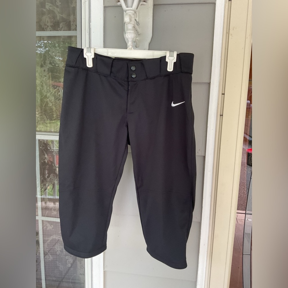 Nike Baseball Pant Women Large Black Vapor Select High Knickers NWOT